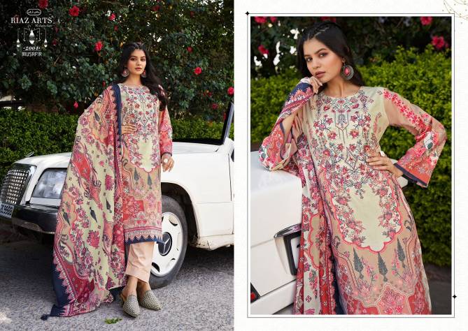 Musafir By Riaz Arts Digital Printed Lawn Cotton Dress Material Wholesale Suppliers In Mumbai